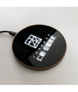 Walnut and toughened glass wireless charger